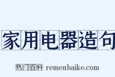 家用电器造句是什么意思的图片